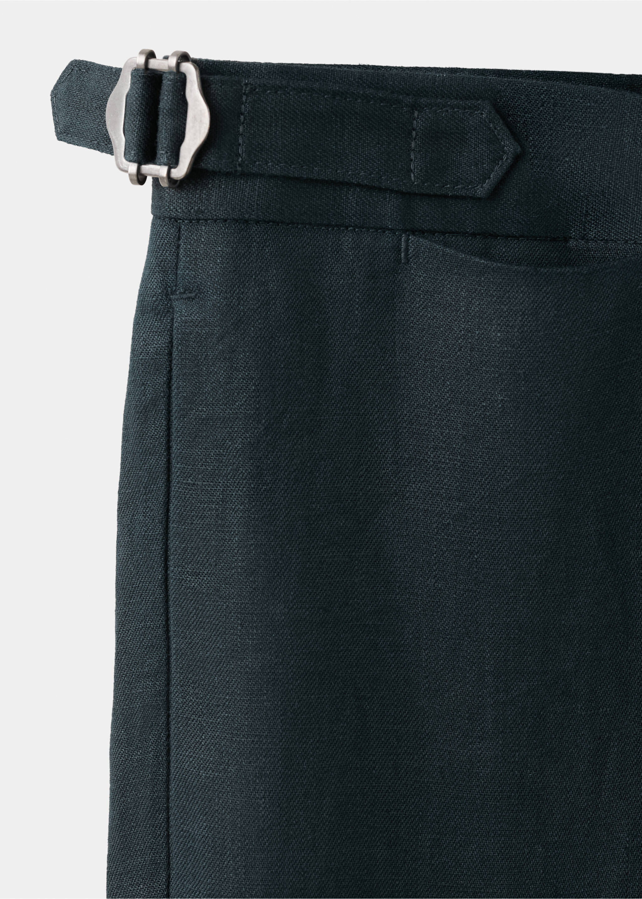 Pantalón 100% lino tiras ajustables - Detalle del artículo 0, Azul marino. Ref: 37051415-00.