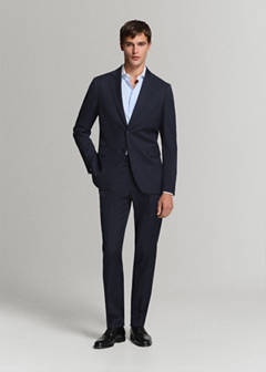 Turin suit jacket, 100% virgin wool, slim fit — Navy 2