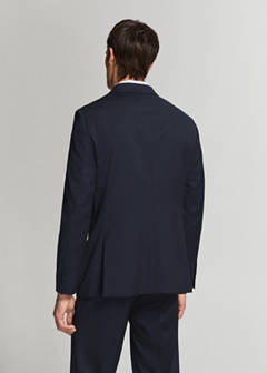 Turin suit jacket, 100% virgin wool, slim fit — Navy 4
