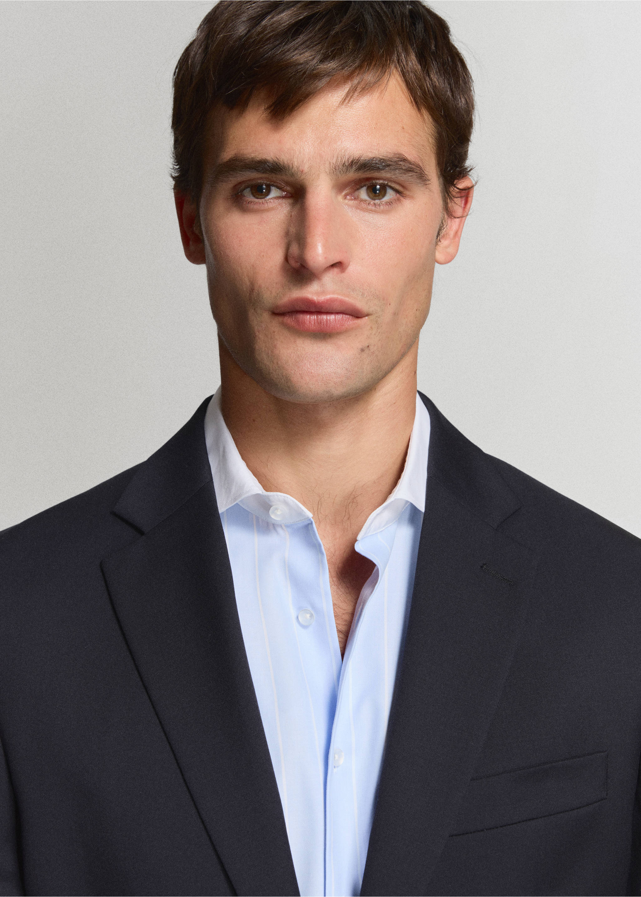 Turin 100% wool suit jacket - Details of the article 1, Navy. Ref: 37051416-00.