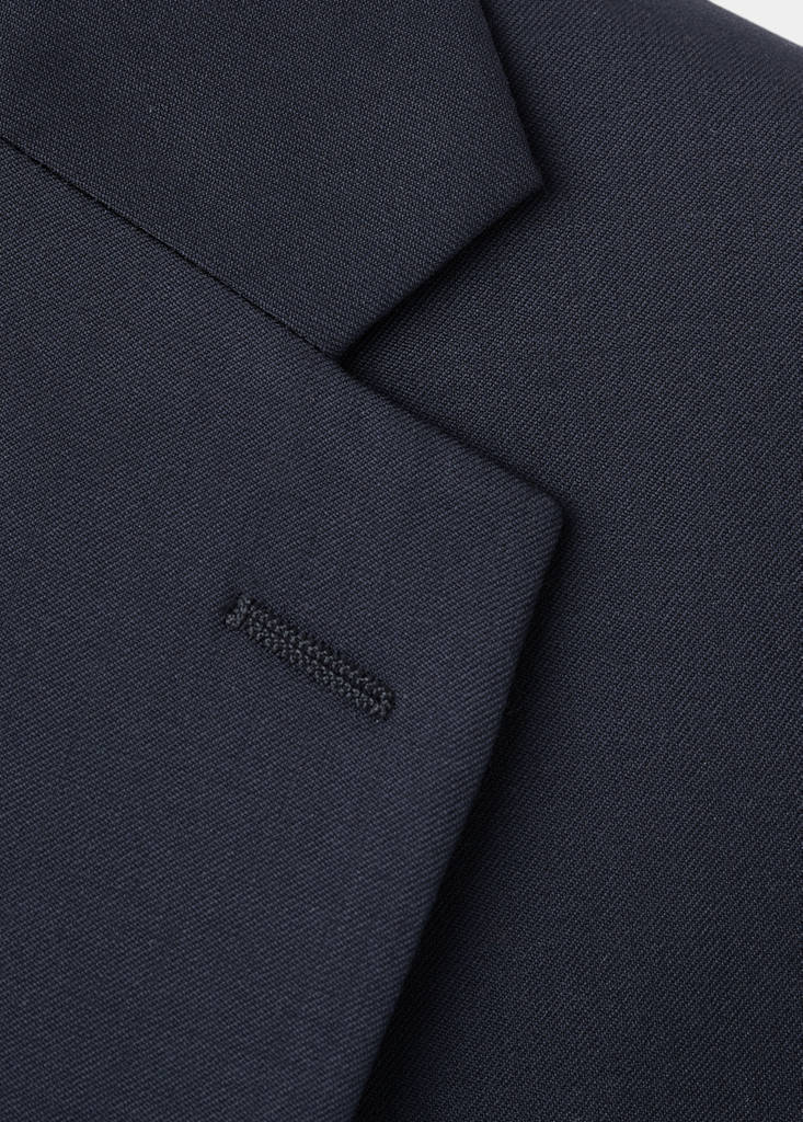 Turin 100% virgin wool suit jacket — Navy
