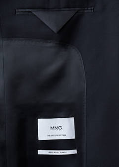 Turin suit jacket, 100% virgin wool, slim fit — Navy 9