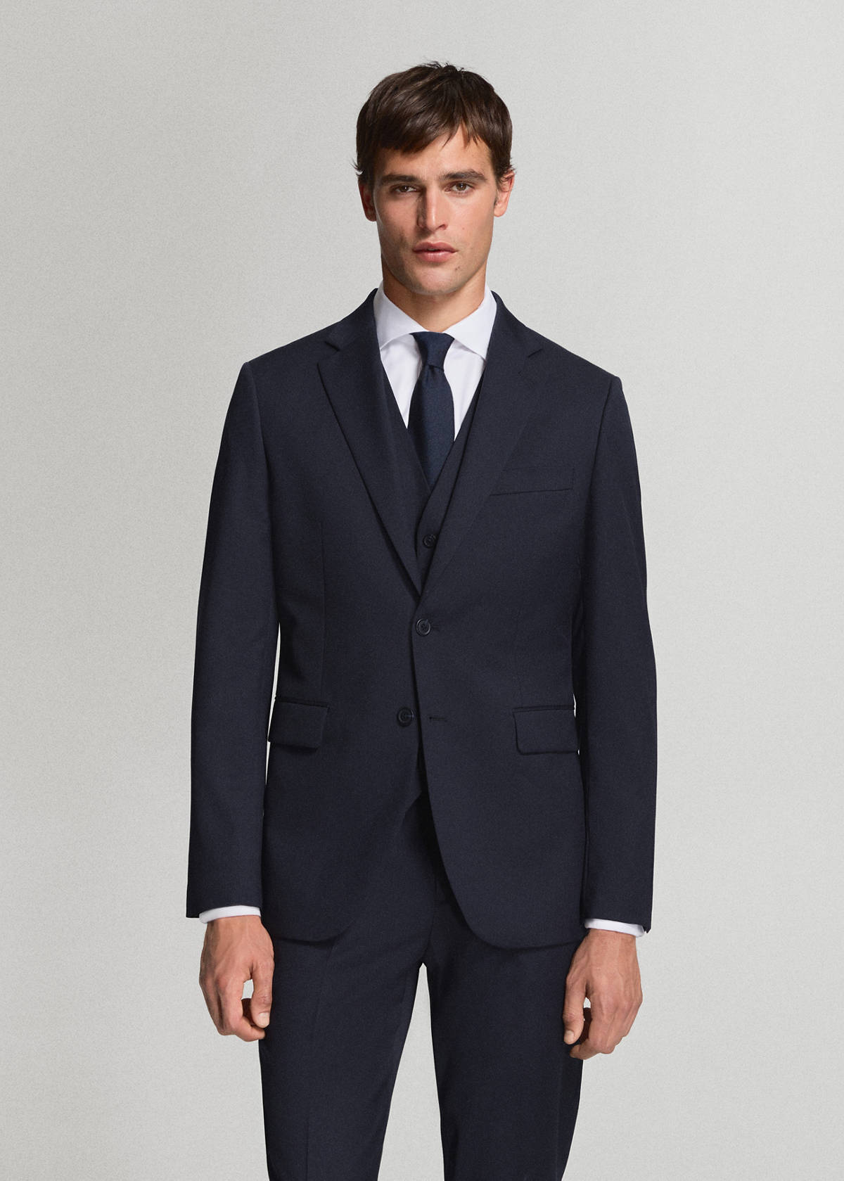 Turin suit jacket, 100% virgin wool, slim fit — Navy