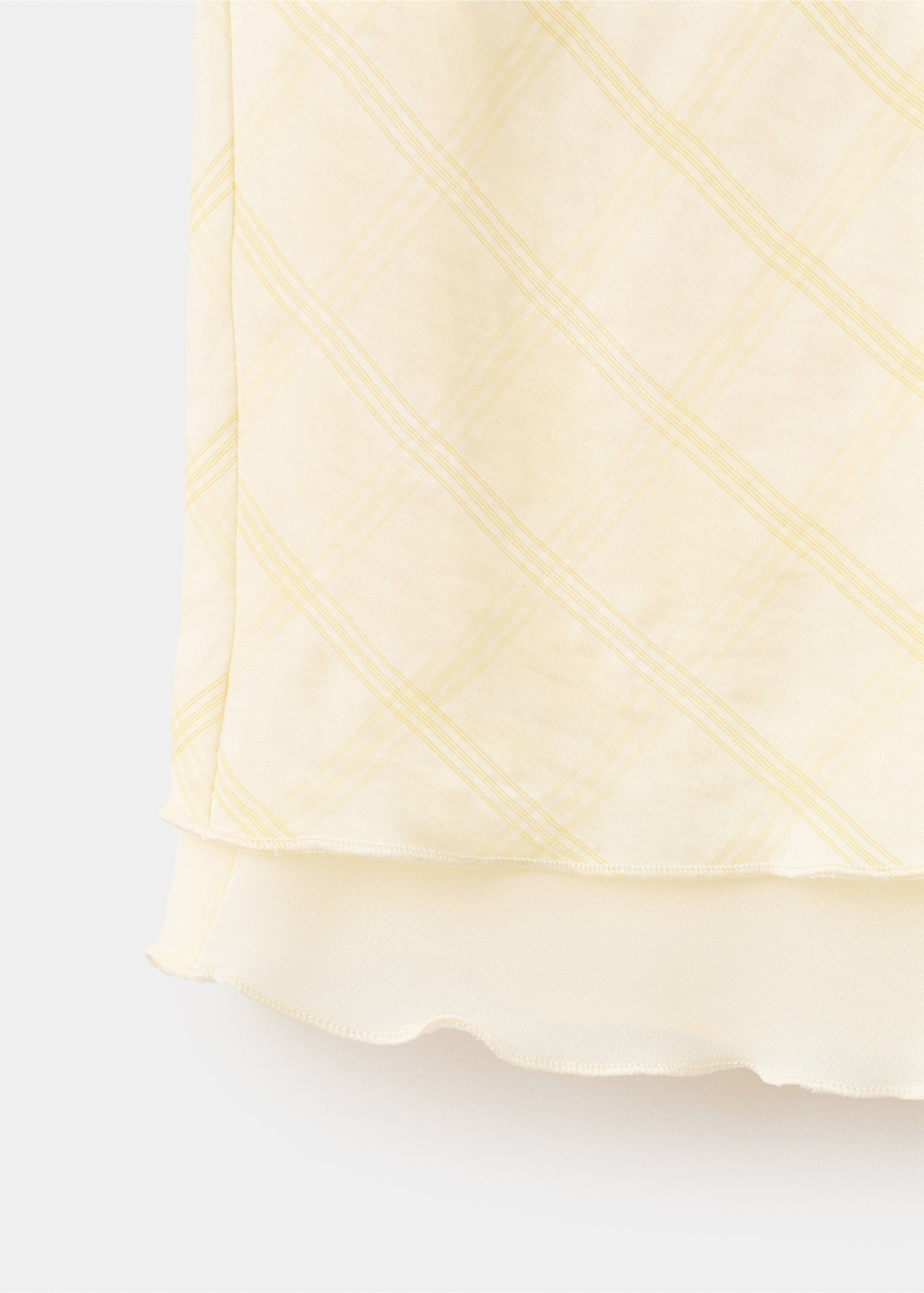 Checked midi skirt - Details of the article 8, Yellow. Ref: 37051417-00.
