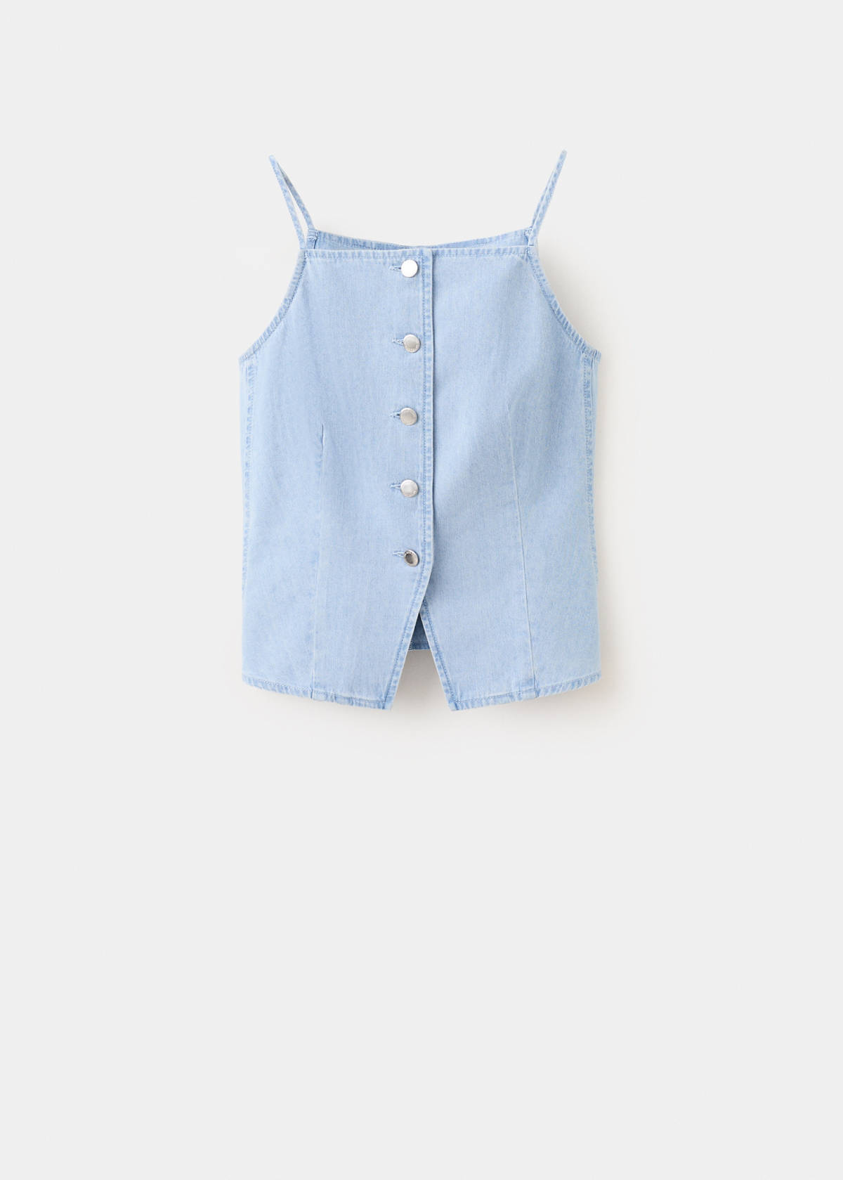 Denim buttoned gilet — Light Blue