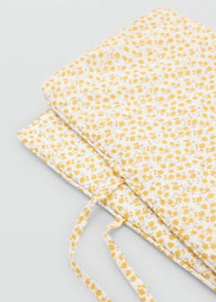 Floral travel changing mat — Yellow 3
