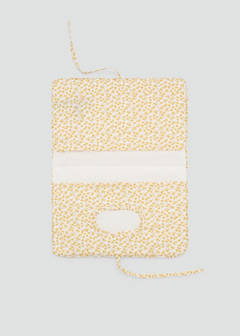 Floral travel changing mat — Yellow 4