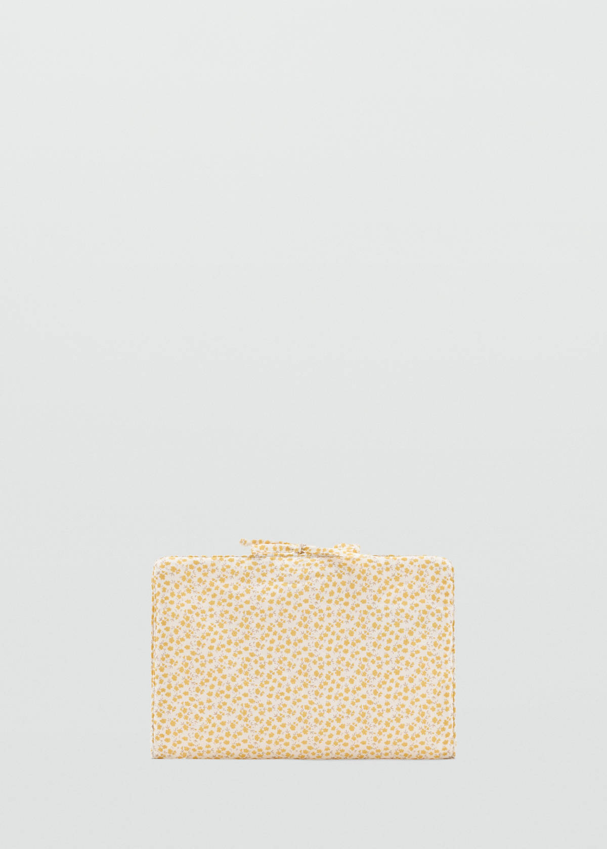 Floral travel changing mat — Yellow