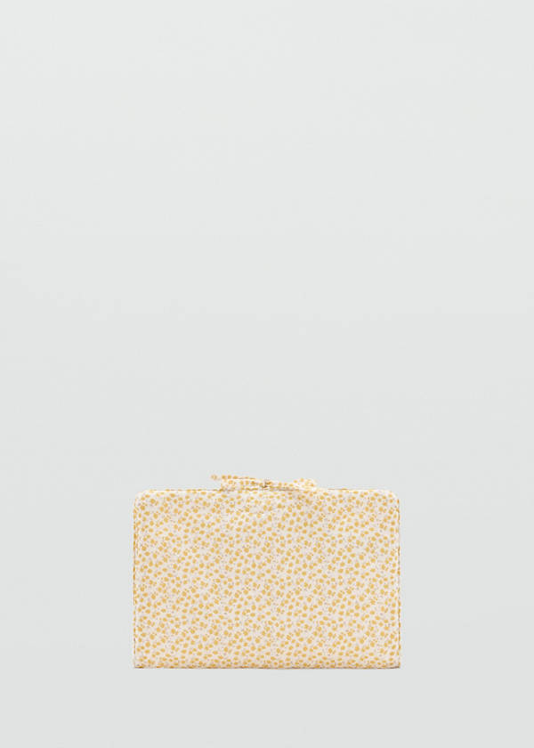 Floral travel changing mat — Yellow