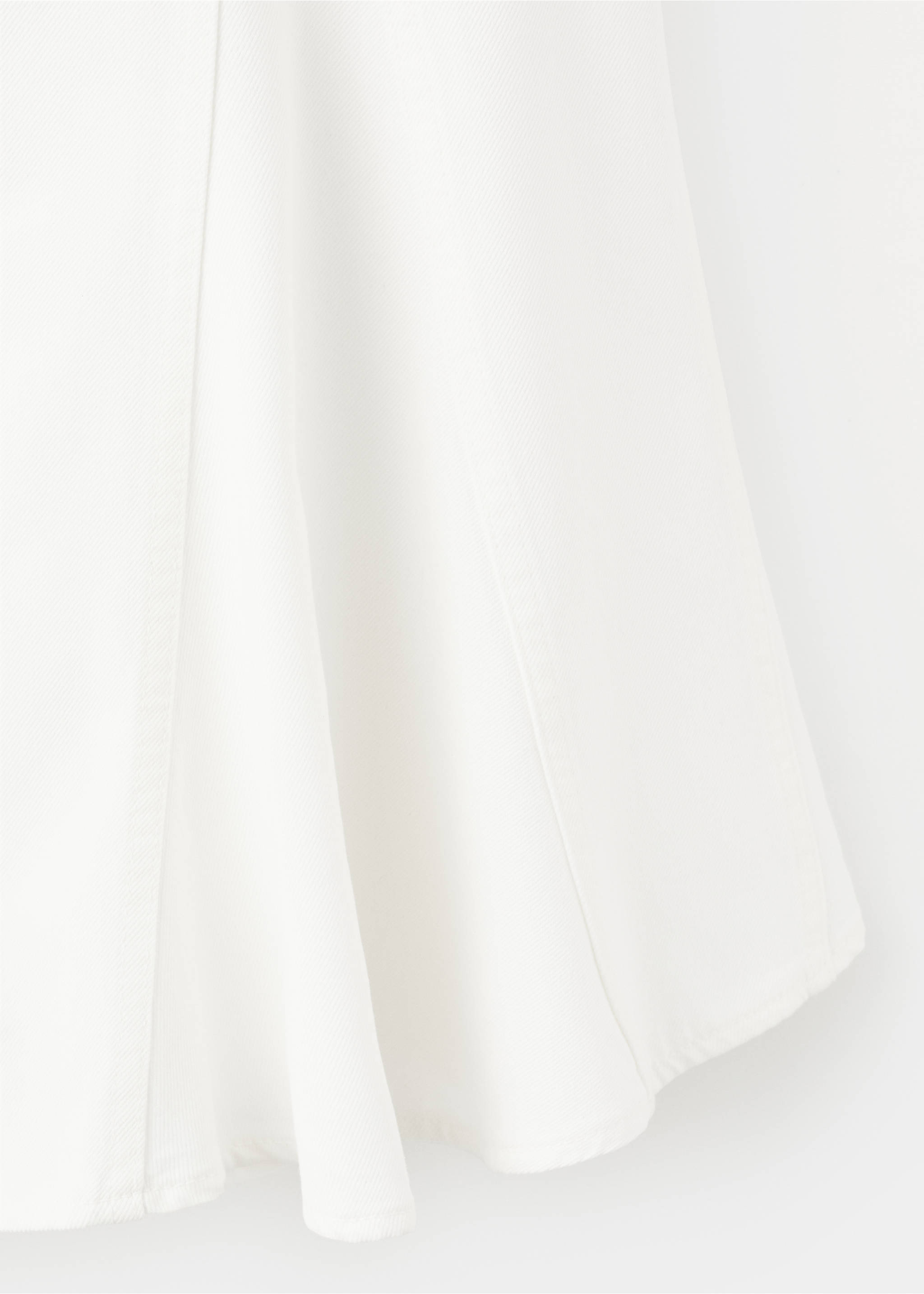 Midi skirt in lyocell cotton - Details of the article 8, White. Ref: 37051421-00.