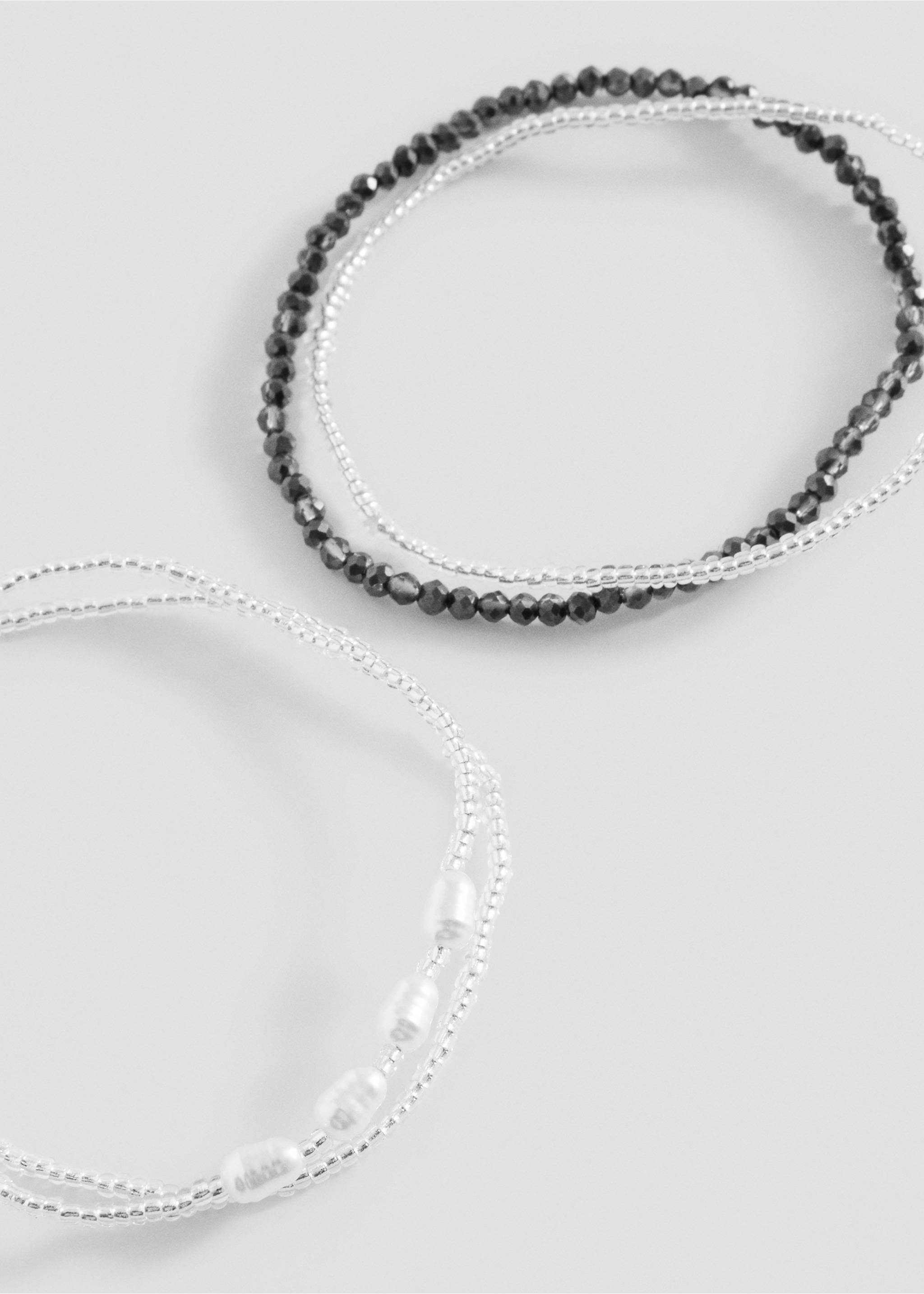 Set of 4 combined bracelets - Details of the article 1, Silver. Ref: 37051422-00.