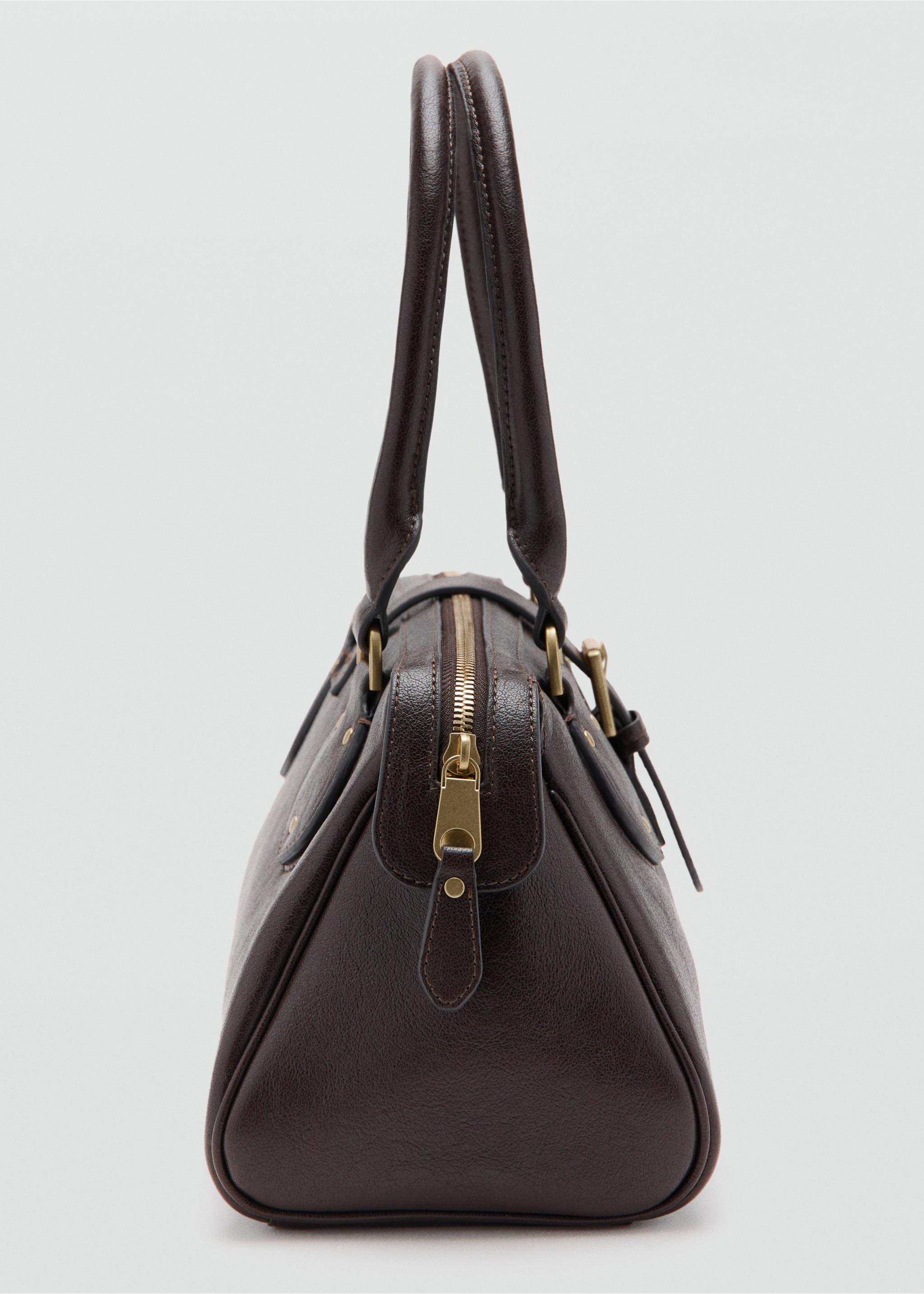 Shoulder bag buckle - Details of the article 1, Chocolate. Ref: 37051423-00.