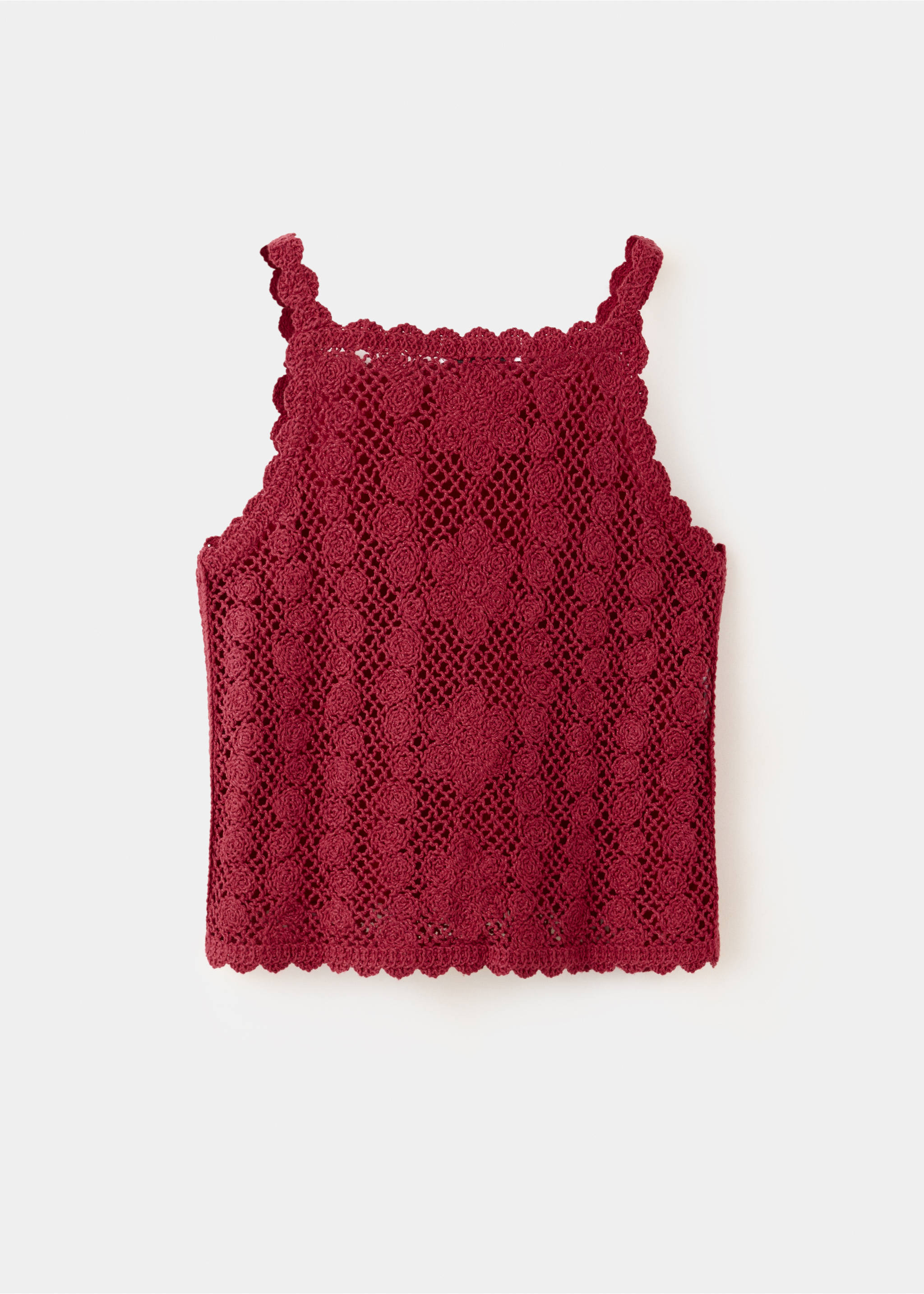 Top crochet - Verso de l’article, Grenat. Ref: 37051424-00.
