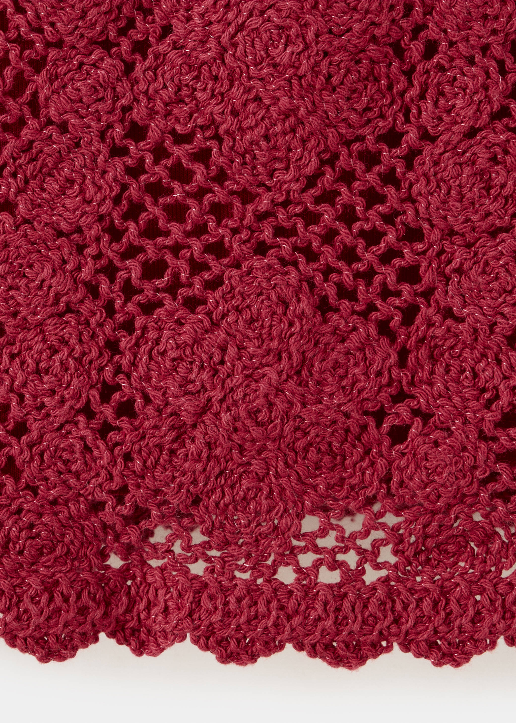Top crochet - Détail de l'article 0, Grenat. Ref: 37051424-00.