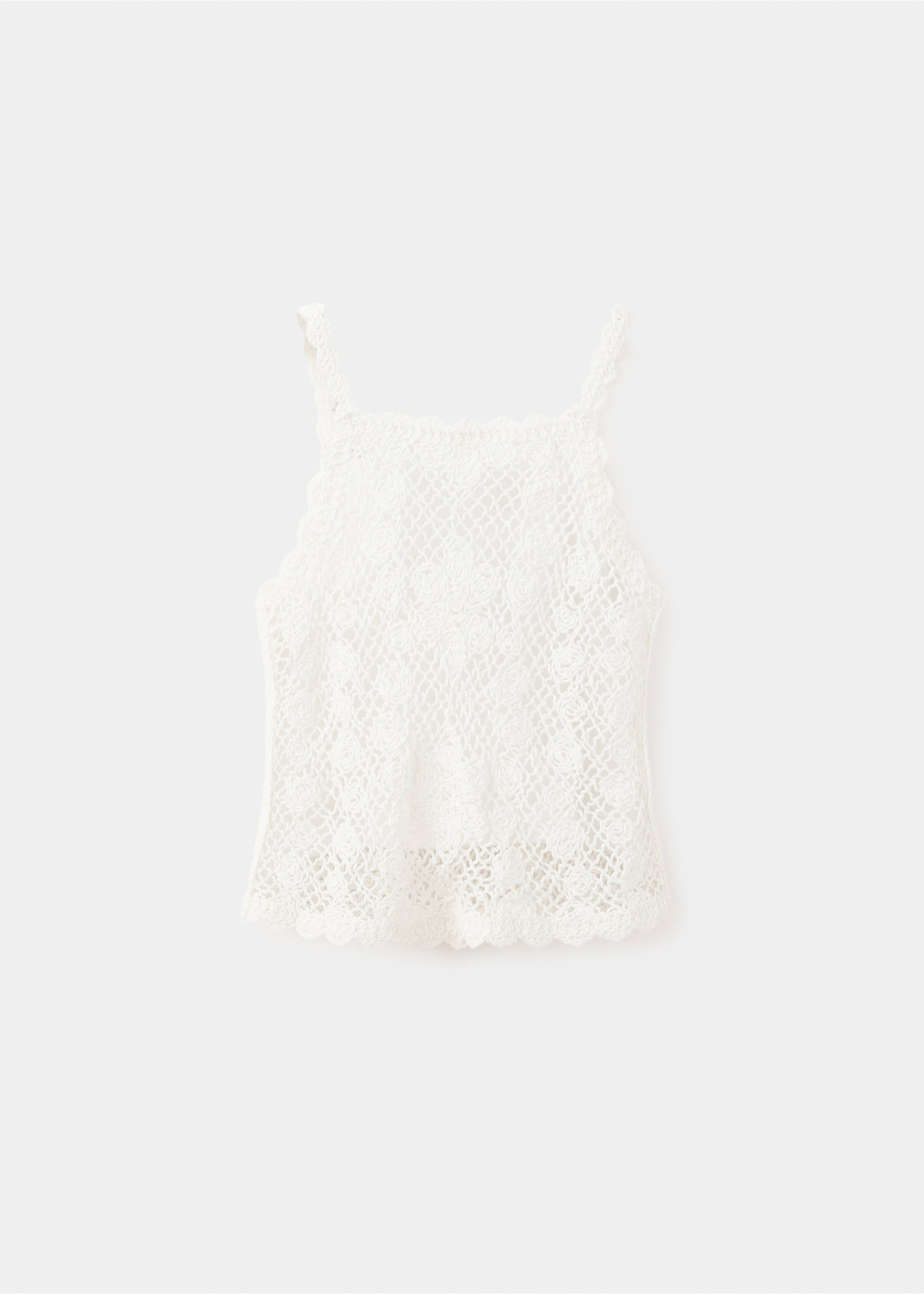 Crochet top - Reverse of the article, Beige. Ref: 37051425-00.