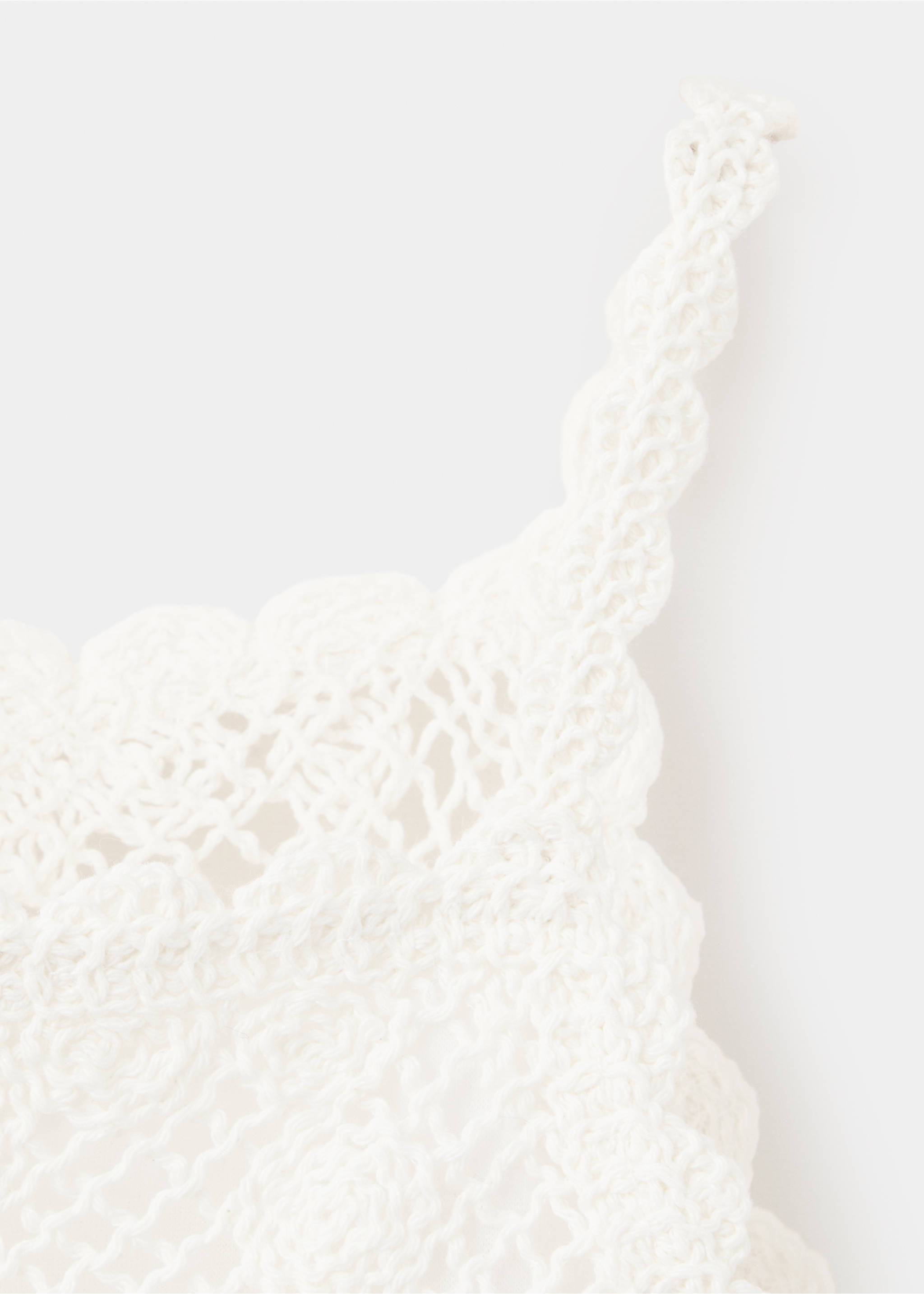 Crochet top - Details of the article 8, Beige. Ref: 37051425-00.