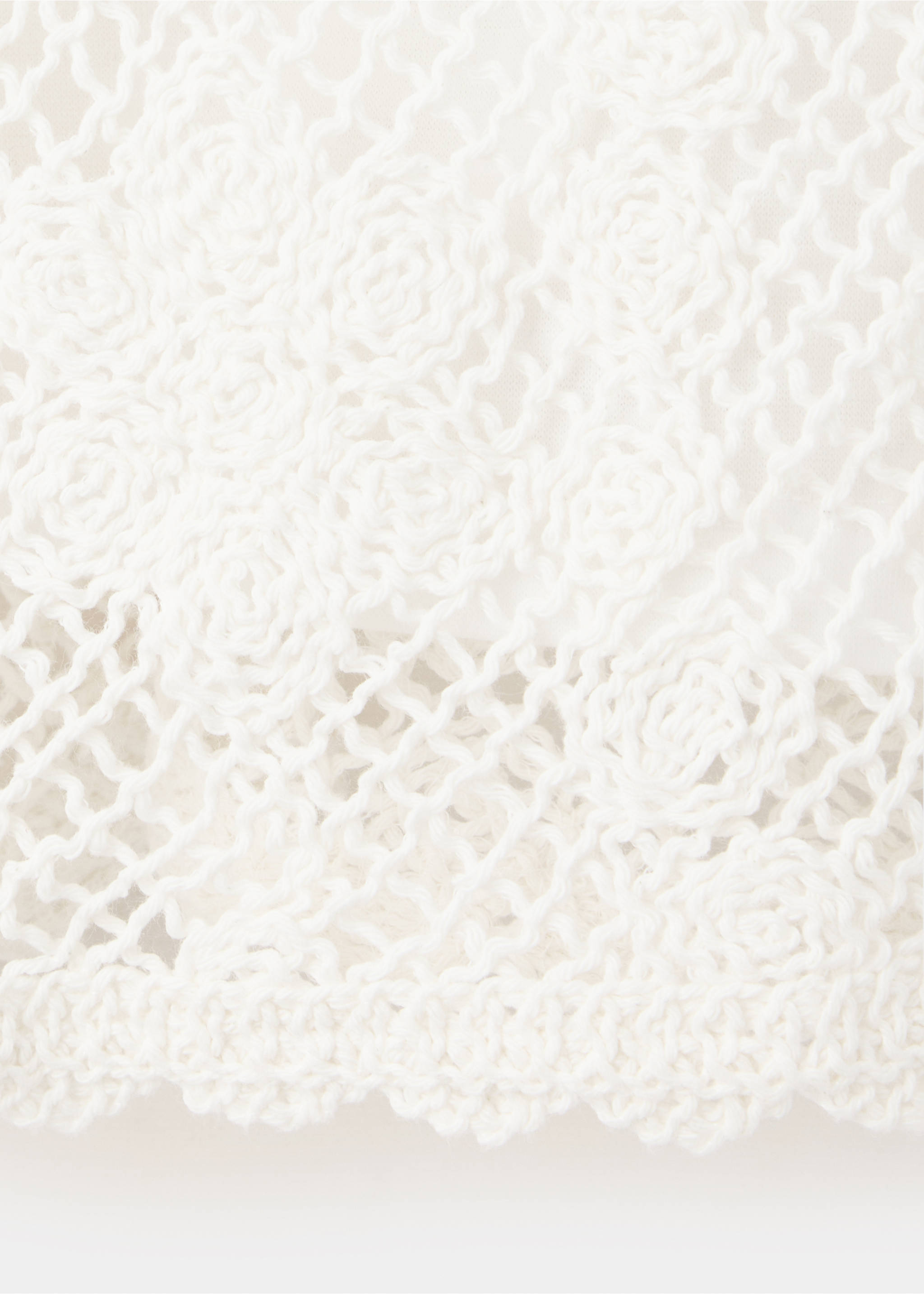Crochet top - Details of the article 0, Beige. Ref: 37051425-00.