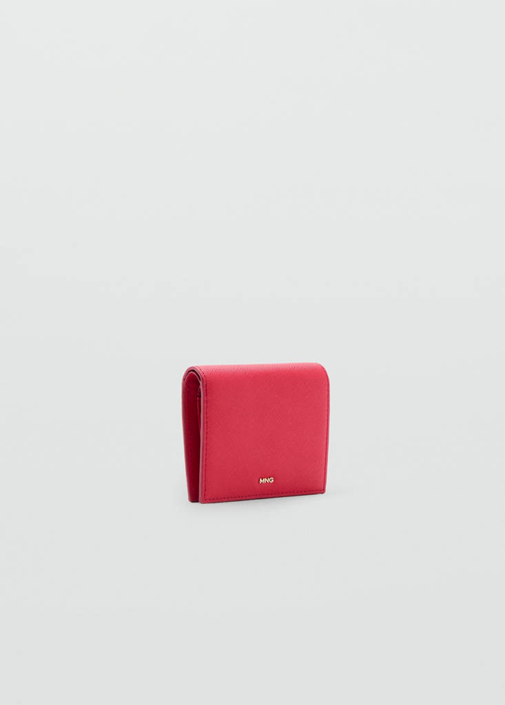 Small wallet with Saffiano effect — Red