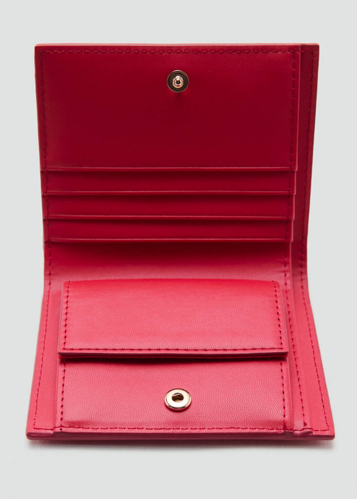 Small wallet with Saffiano effect — Red