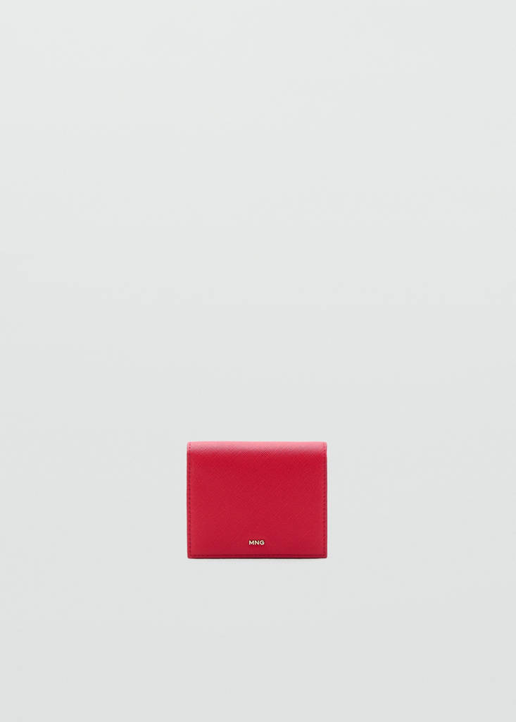 Small wallet with Saffiano effect — Red