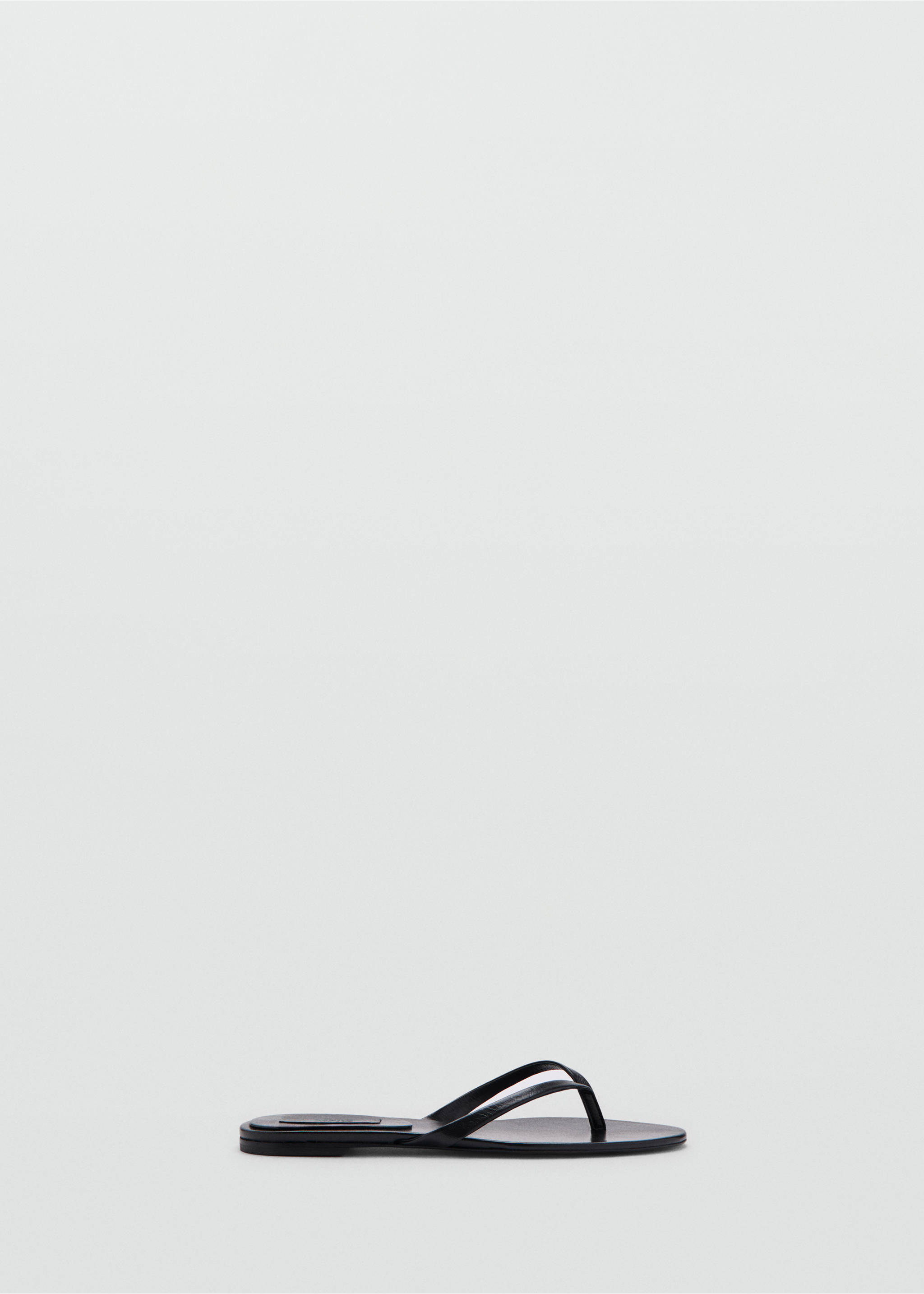 Leather strap sandals - Article without model, Black. Ref: 37051428-00.