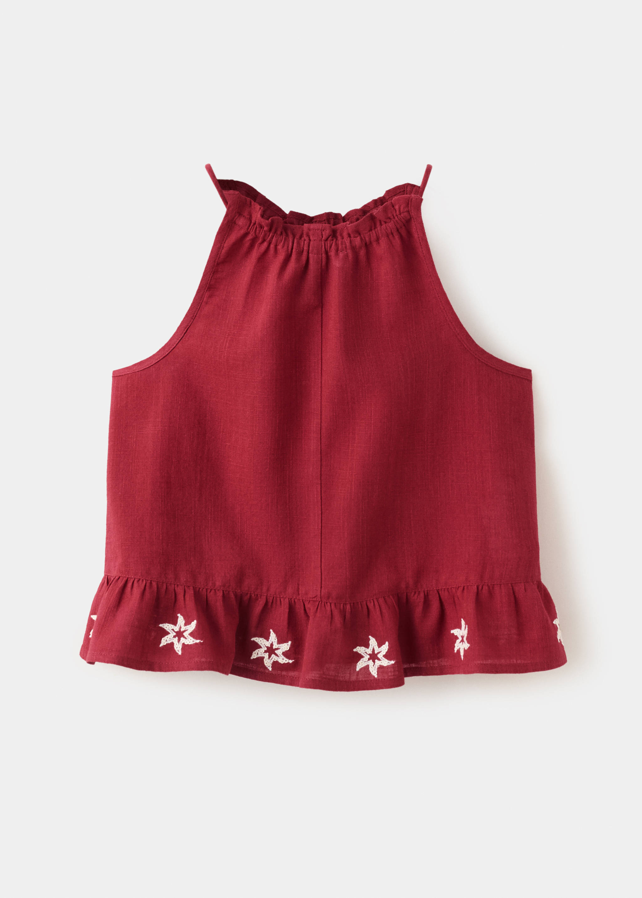 Halter top with embroidered details - Reverse of the article