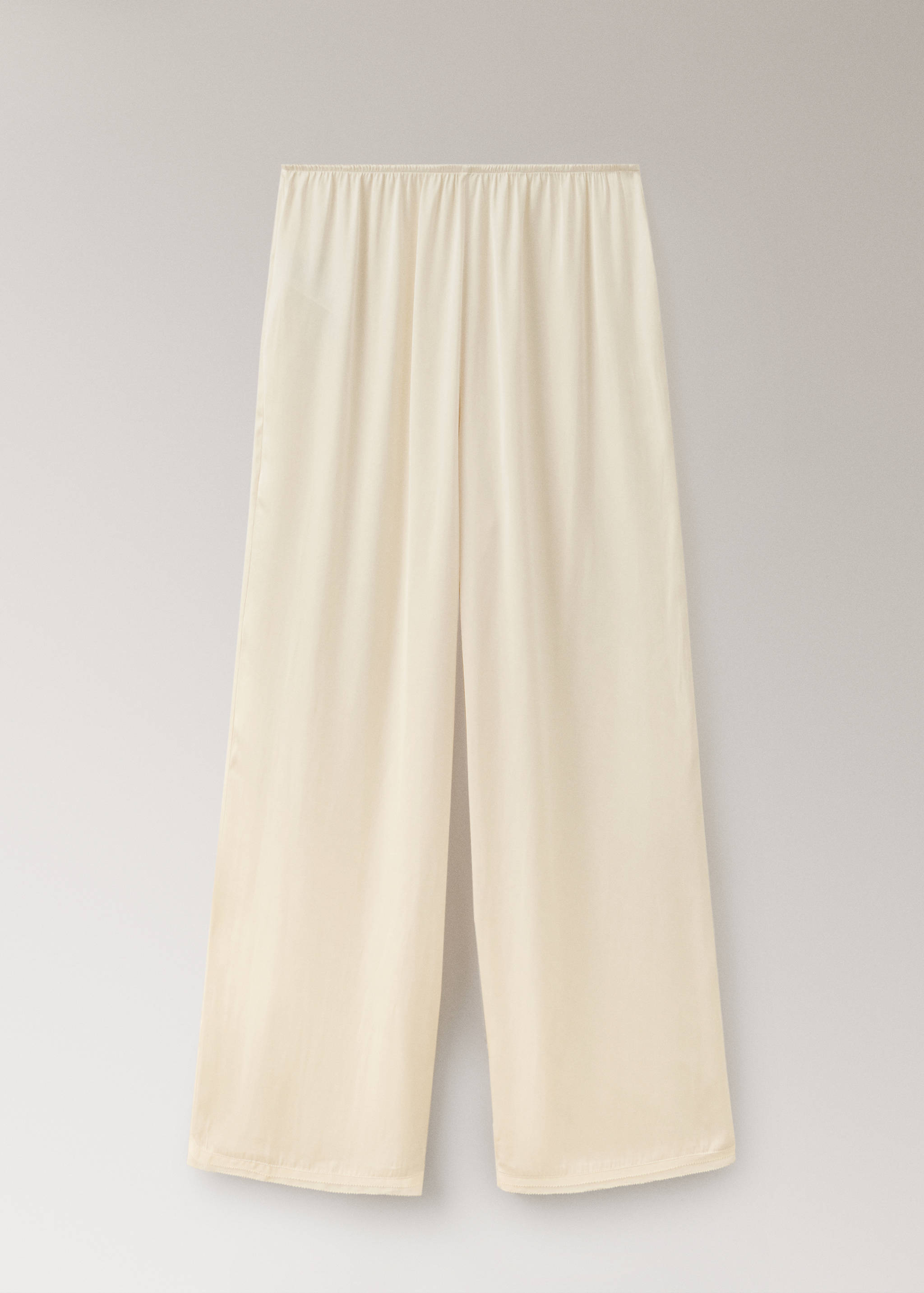 Pantalon de pyjama satiné à détail en dentelle - Article sans modèle