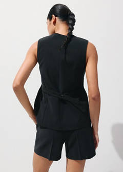 Straight mid-rise bermuda shorts — Black 3