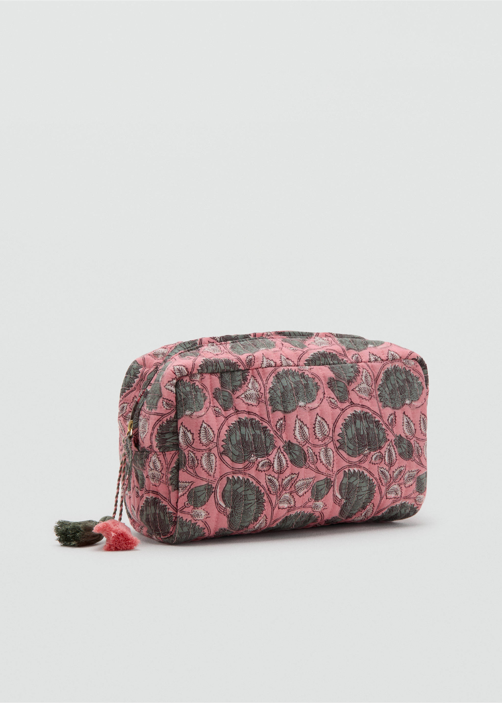 Floral-print cosmetic bag - Medium plane, Pink. Ref: 37051433-00.