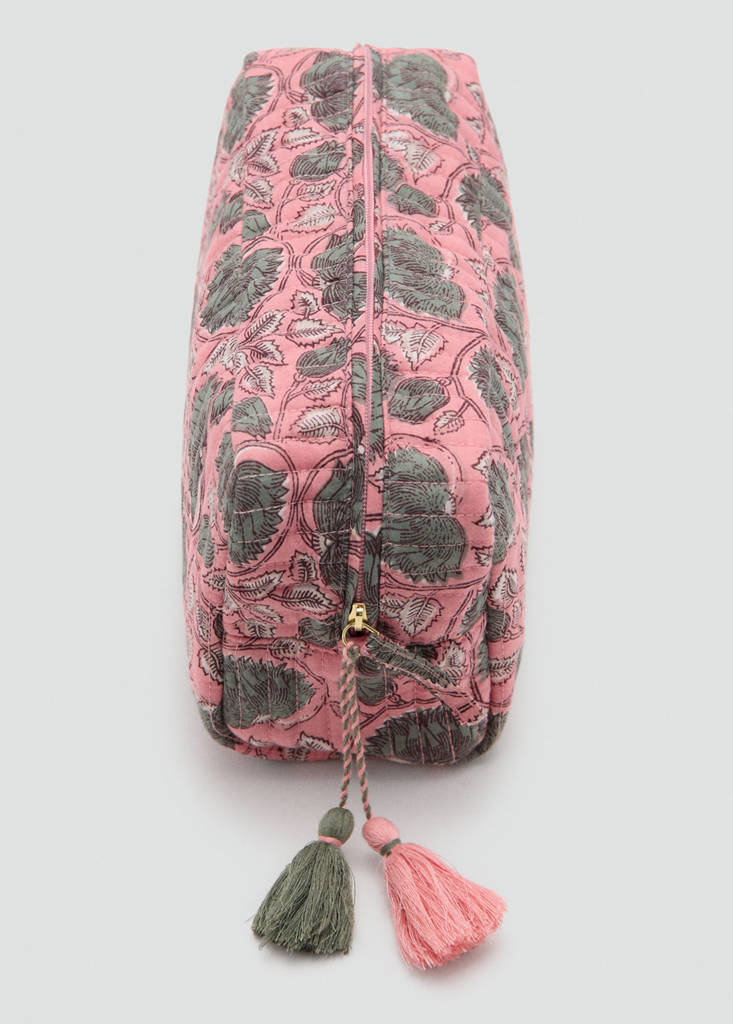 Floral-print cosmetic bag — Pink