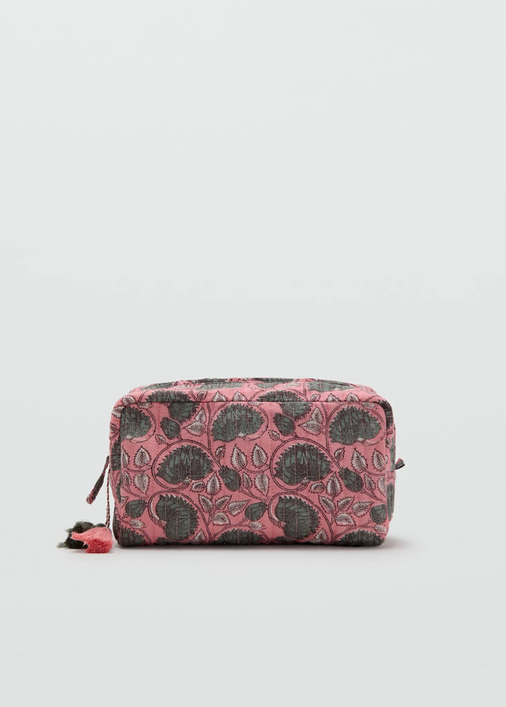 Floral-print cosmetic bag — Pink