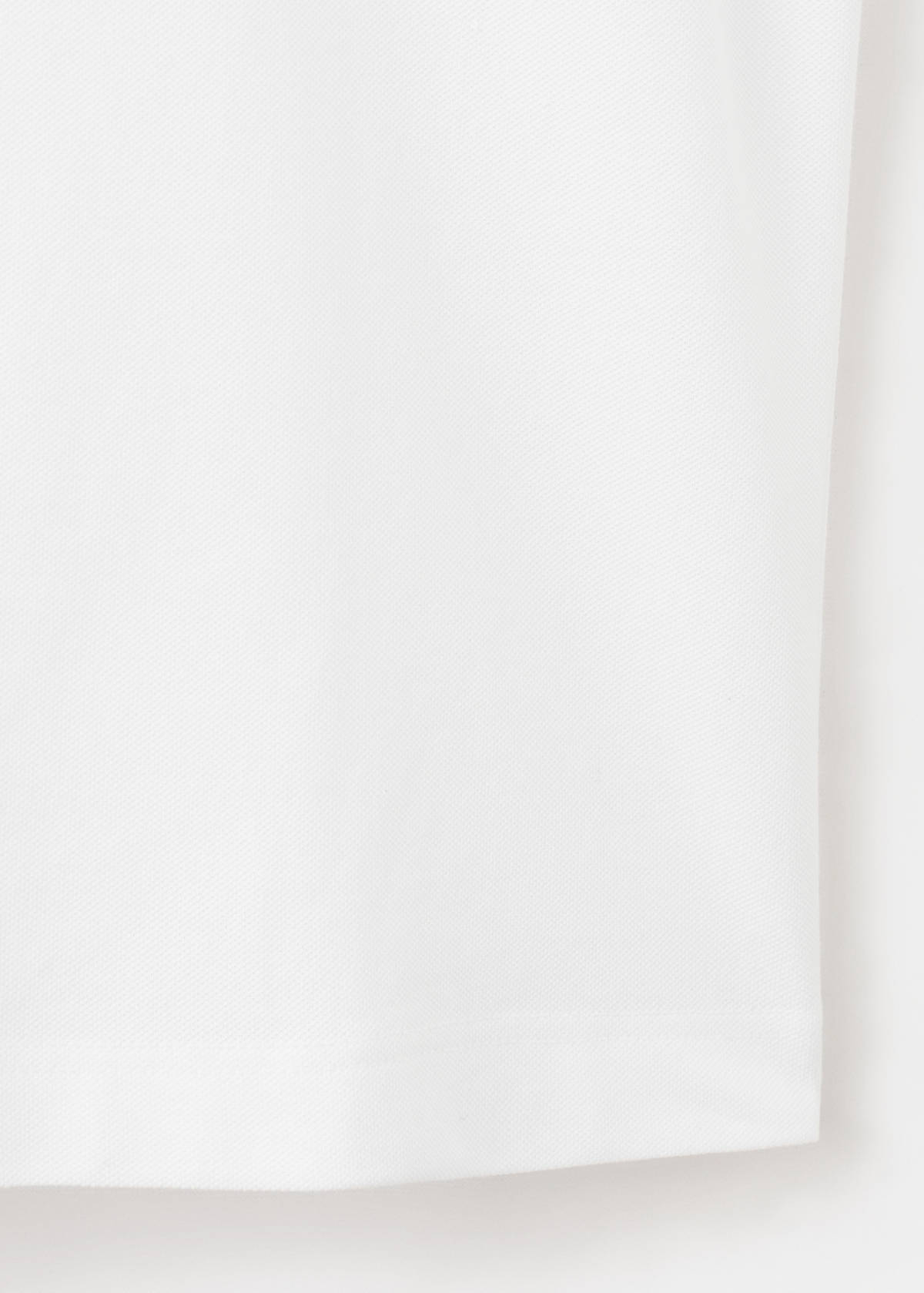 Slim fit cotton piqué blend polo — White