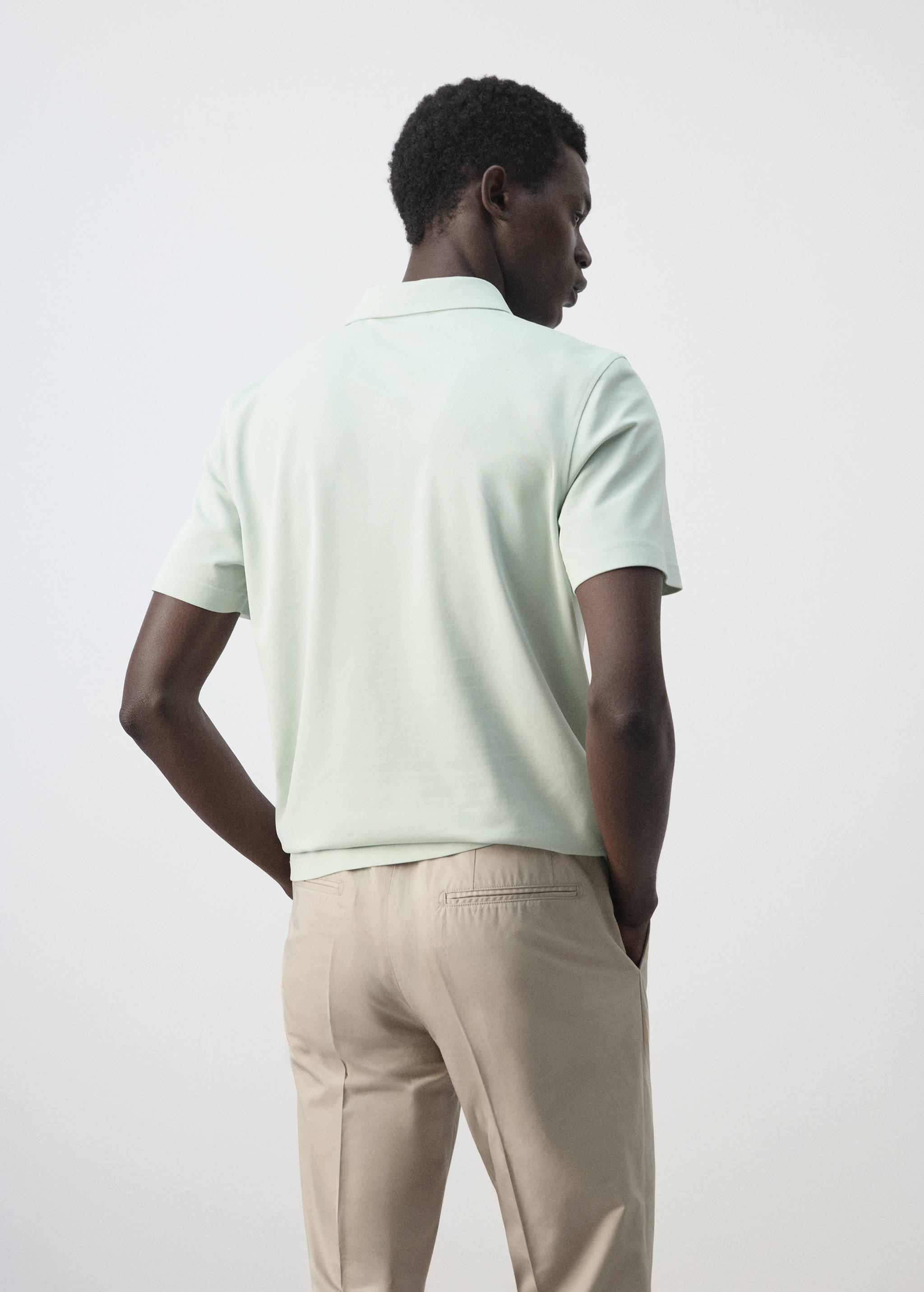 Polo slim fit cotó piqué - Revers de l'article