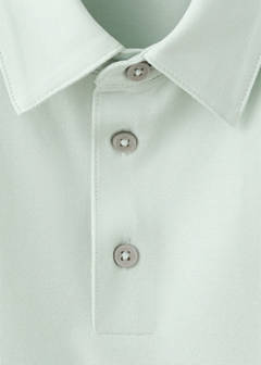 Slim fit cotton piqué blend polo — Pastel Green 7