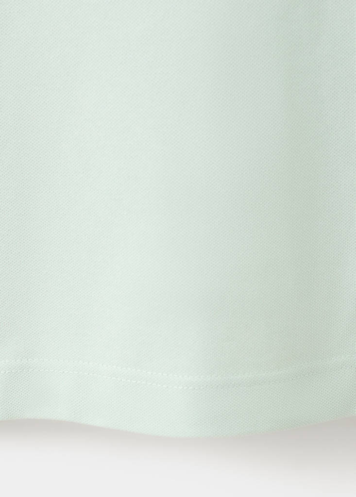 Slim fit cotton piqué blend polo — Pastel Green