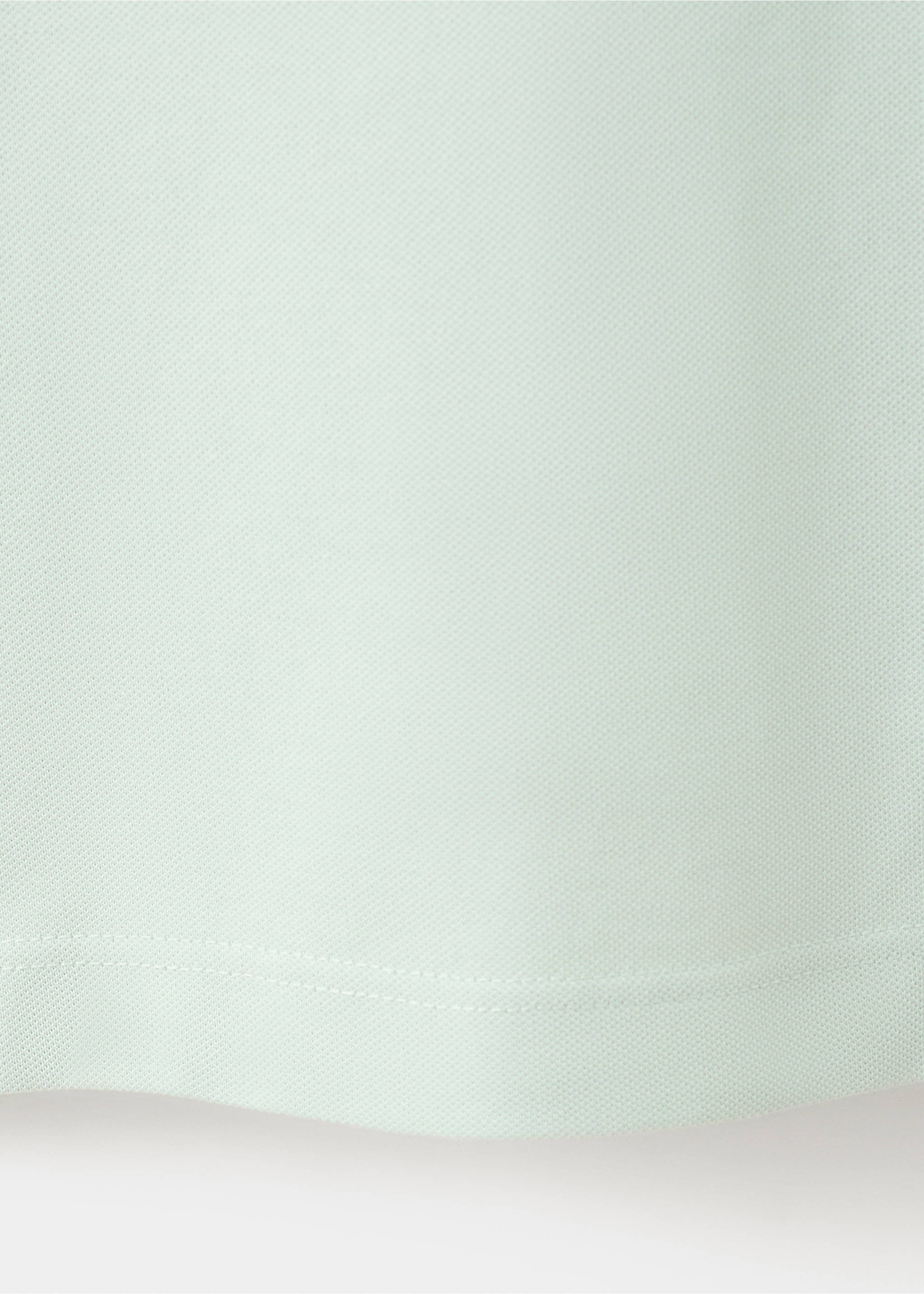 Slim-fit cotton-piqué polo shirt - Details of the article 0, Pastel Green. Ref: 37051434-00.