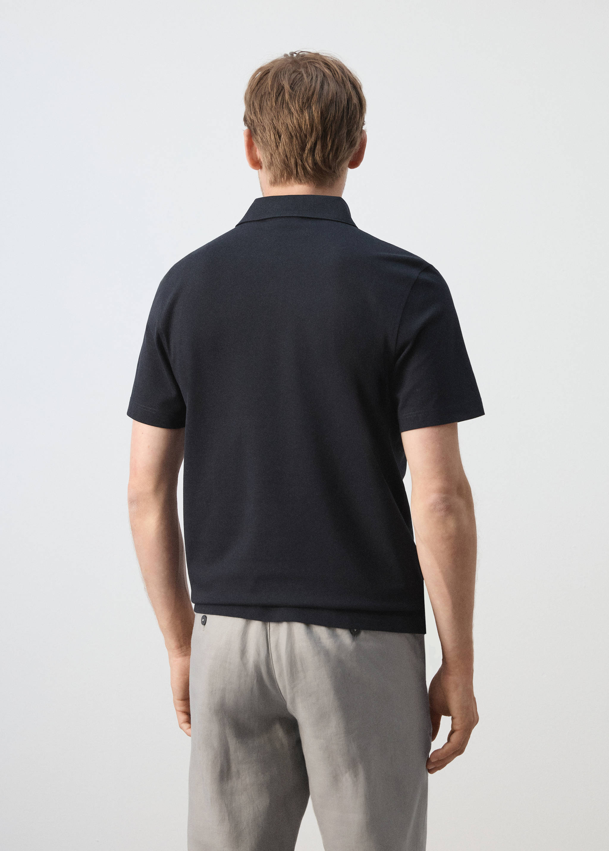 Polo slim fit cotó piqué - Revers de l'article