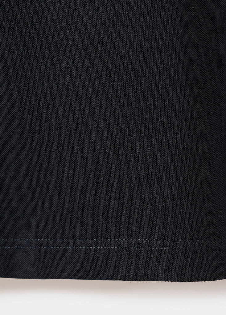 Slim fit cotton piqué blend polo — Navy
