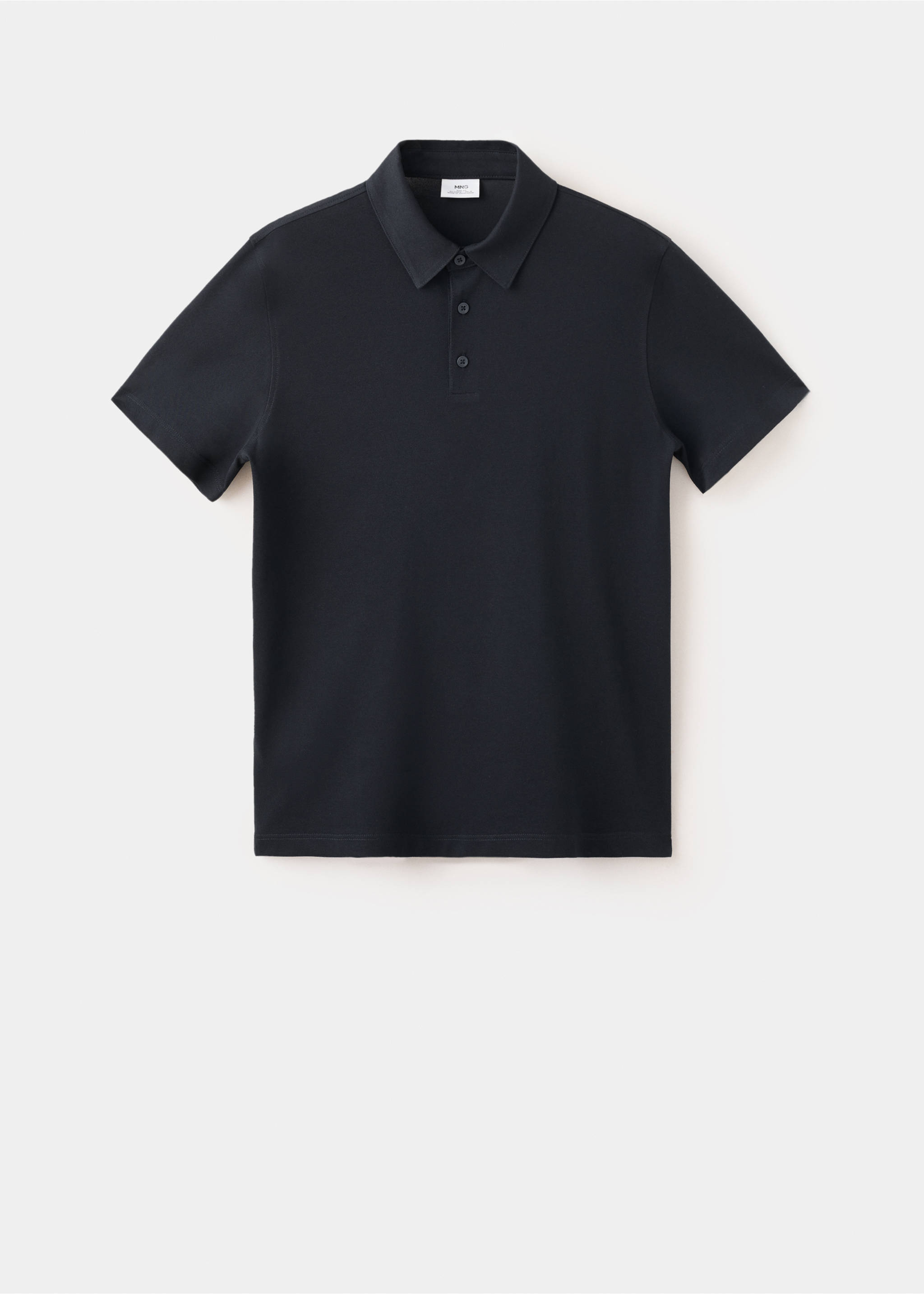 Slim-fit cotton-piqué polo shirt - Article without model, Navy. Ref: 37051434-00.