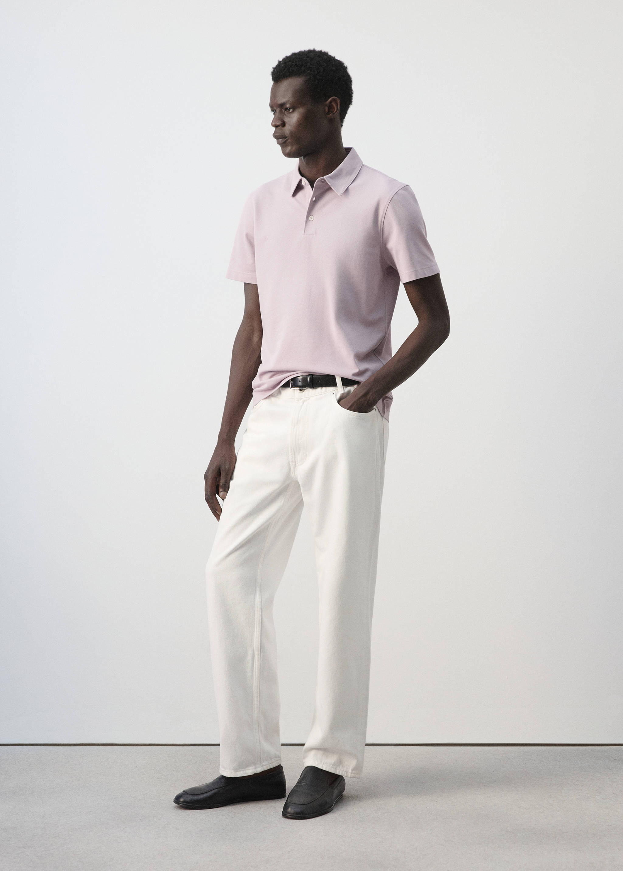 Polo slim fit algodón piqué - Plano general