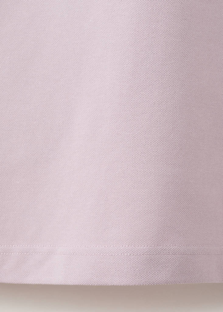 Slim fit cotton piqué blend polo — Pale Pink