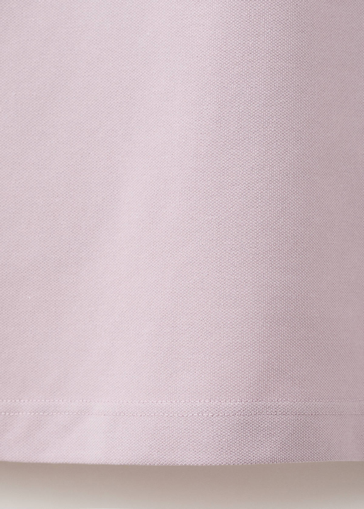 Slim fit cotton piqué blend polo — Pale Pink