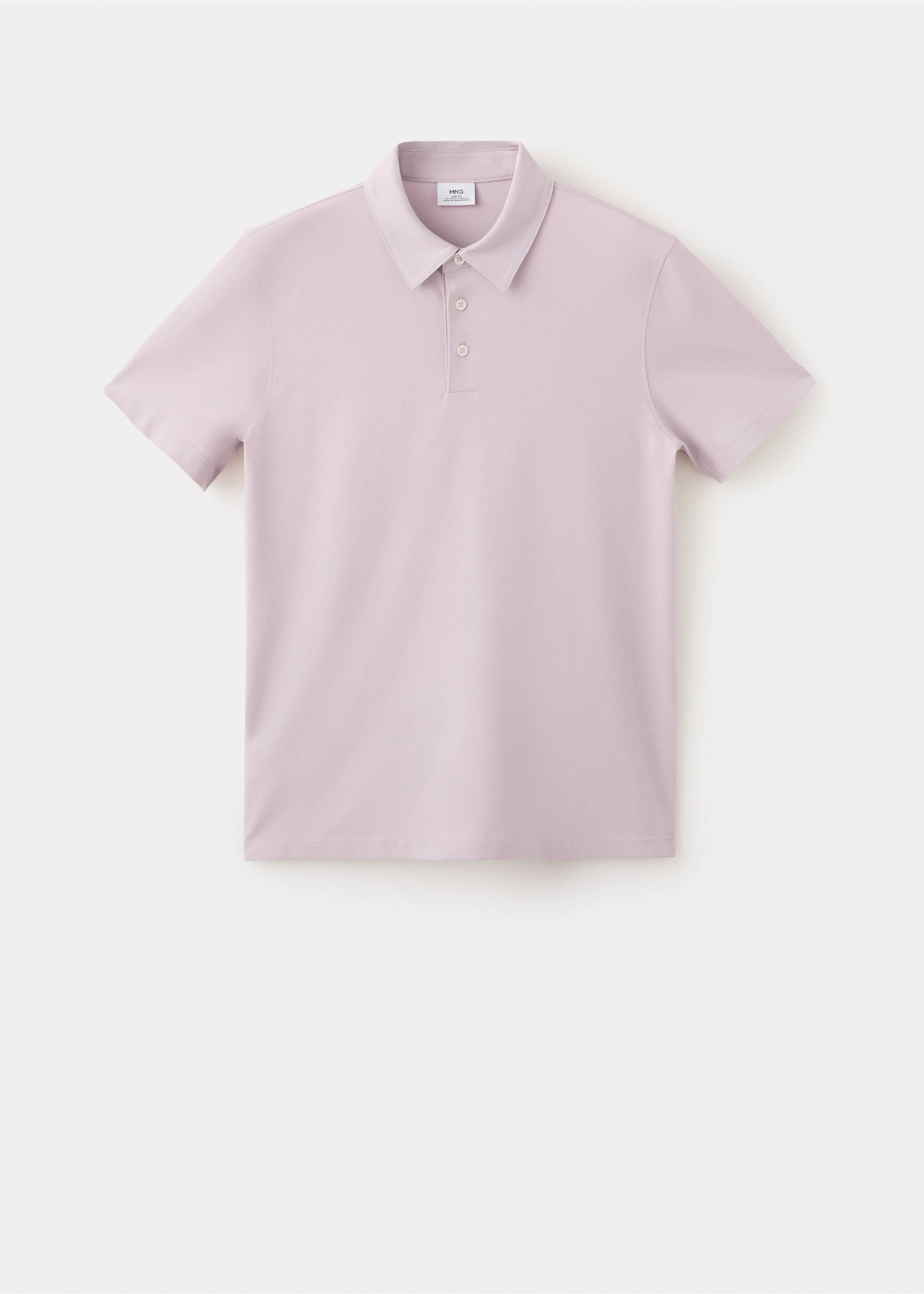 Slim-fit cotton-piqué polo shirt - Article without model, Pale Pink. Ref: 37051434-00.