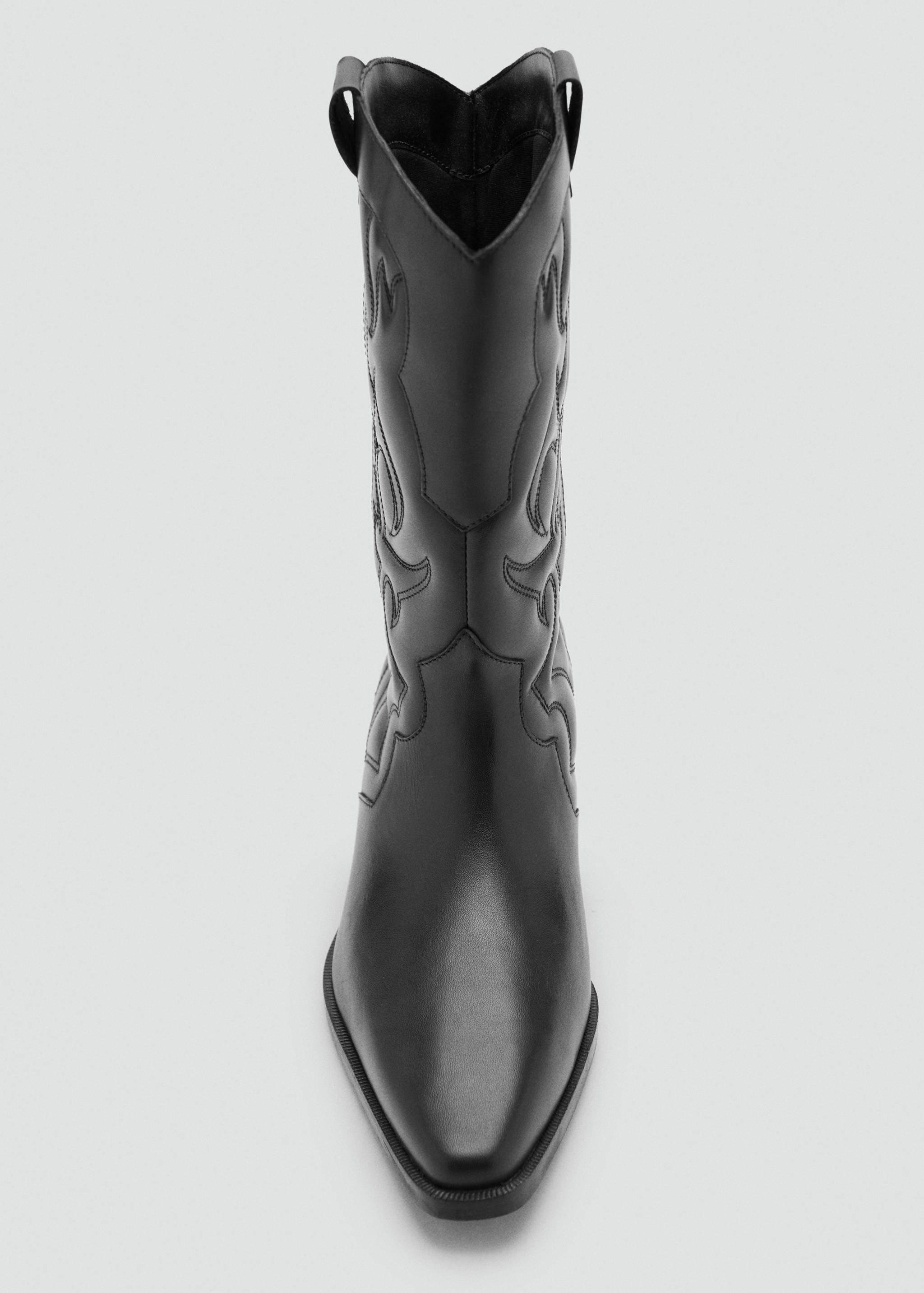 Cowboy leather ankle boots with embroidered details - Details of the article 2