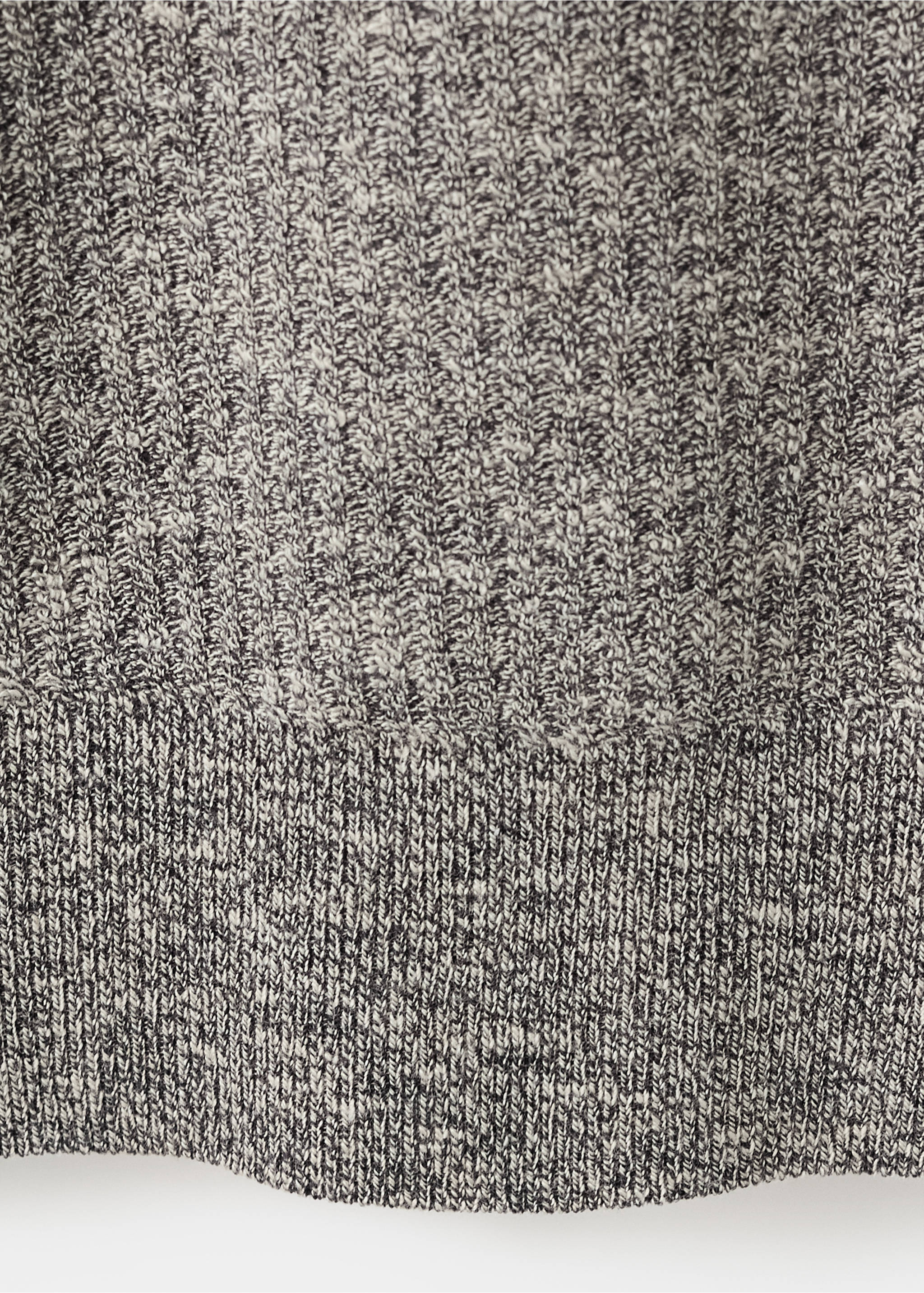 Camiseta mezcla lino algodón canalé - Detalle del artículo 0, Azul marino. Ref: 37051437-00.