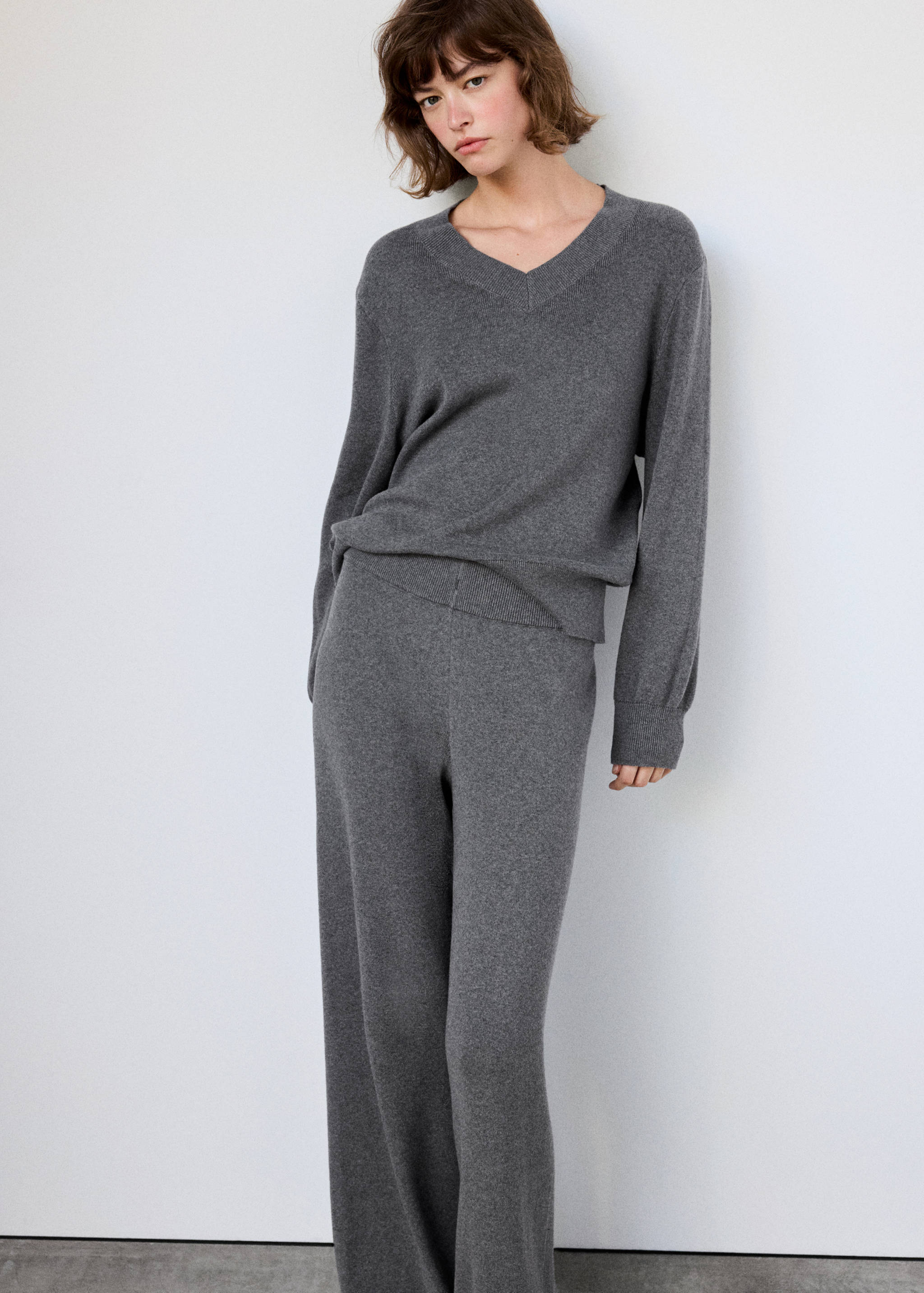 Straight-leg trousers, 100% cotton, soft feel - Details of the article 1