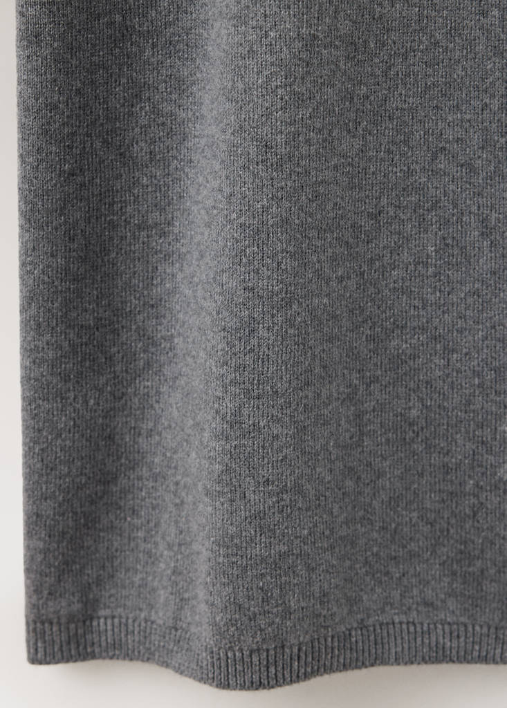 Straight-leg trousers, 100% cotton, soft feel — Grey