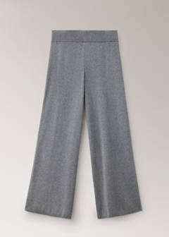 Straight-leg trousers, 100% cotton, soft feel — Grey 5