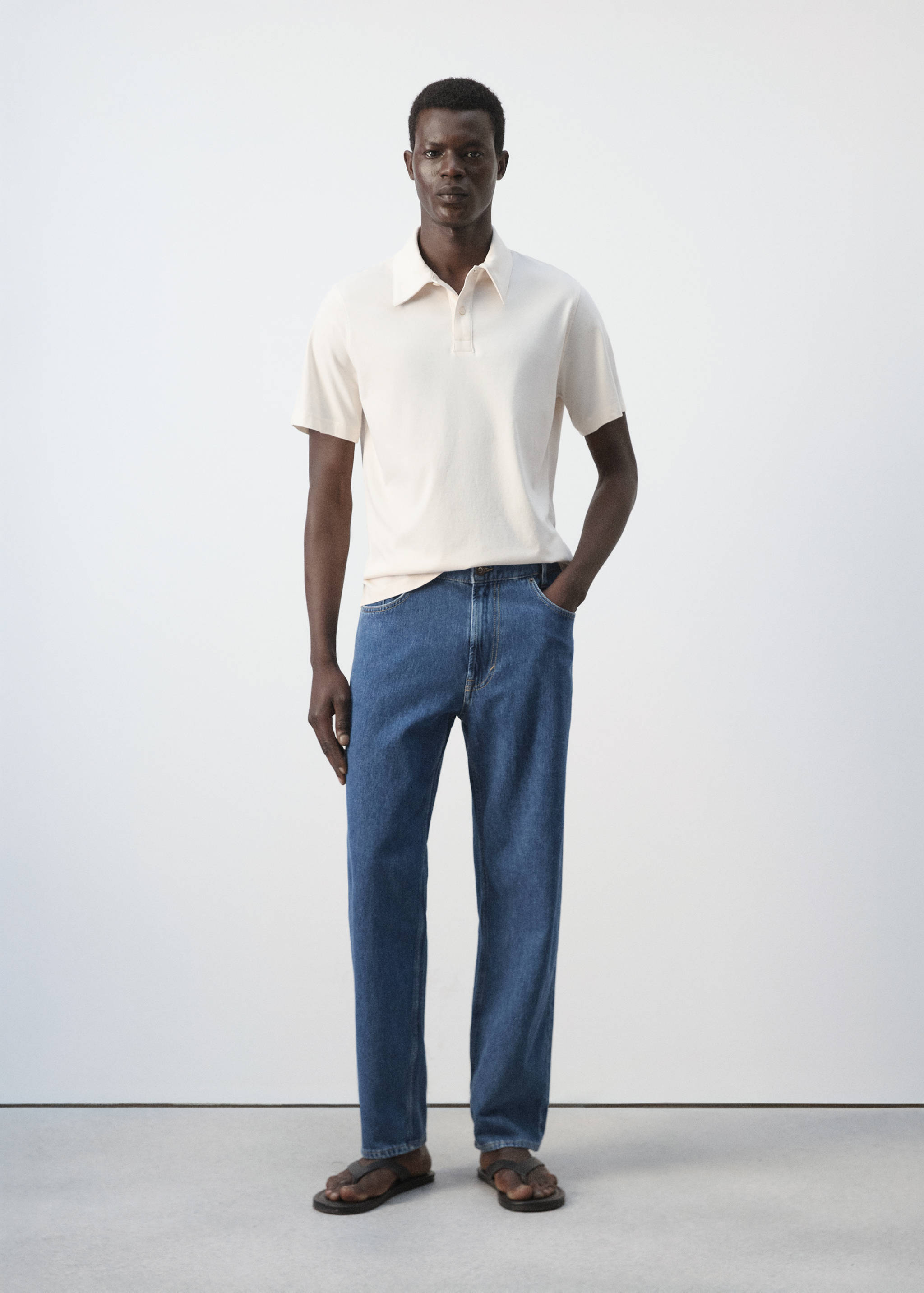 Plain 100% cotton polo - General plane