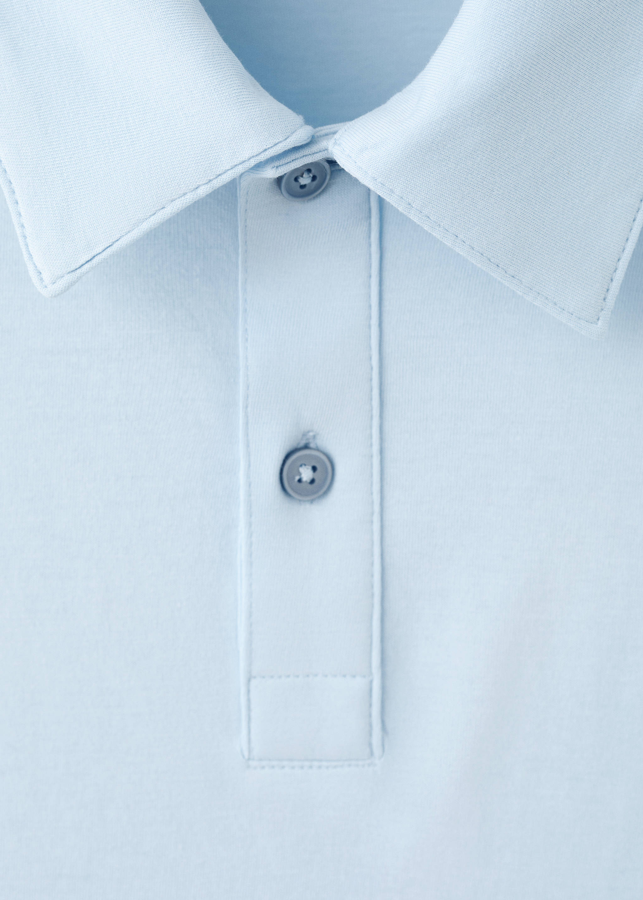Plain 100% cotton polo - Details of the article 8